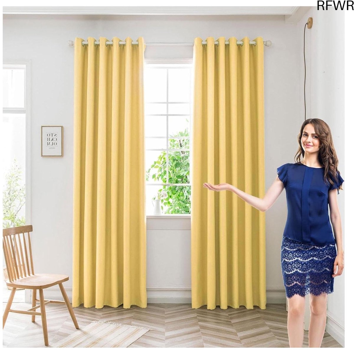 RFWR® Verduisteringsgordijnen met Ringen - 120 x 80 cm - Ideaal voor Privacy en Zonwering