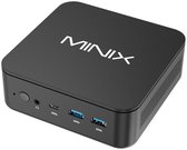 MINIX NGC NR660 mini-pc, AMD Ryzen 5 6600H 6 cores max. 4,5 GHz, 16 GB RAM 512 GB SSD, HDMI + DP + USB-C 4K @ 60 Hz drievoudig scherm, WiFi 6E Bluetooth 5.2, 3 * USB 3.2, 1 * USB 2.0, 2 * 2,5G RJ45, 1 * 3,5 mm audioaansluiting, met VESA-bevestiging