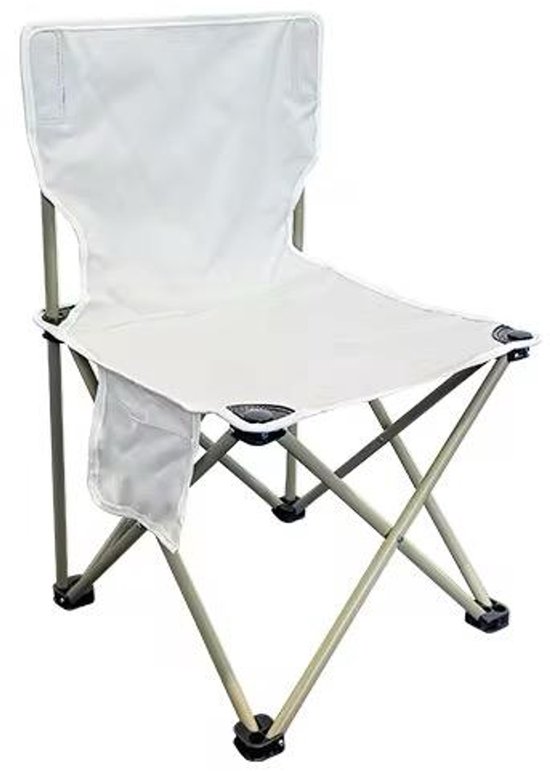 Beige Opvouwbare Campingstoel - LET OP AFMETINGEN: 36x36x58 cm(KINDEREN) - Lichtgewicht & Inklapbaar - Outdoor Stoel met Oxford Zitting - Strandstoel - Beschikbaar in Meerdere Maten & Kleuren — afbeelding 5