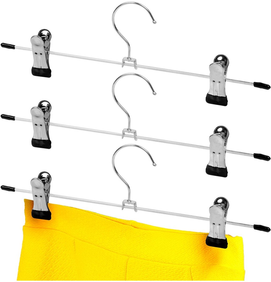 Broekhanger Metaal met Clips 3 stuks - Kleerhanger - Kleerhanges Broeken
