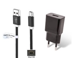 Chargeur OneOne 2A + cordon Mini USB robuste de 1,0 m. Adaptateur de chargeur compatible avec les caméras embarquées Nextbase 101 Go, 112, 202 Lite, 212, 302G Deluxe, 312, 312GW, 402G, 412GW, 512, 512GW, Duo