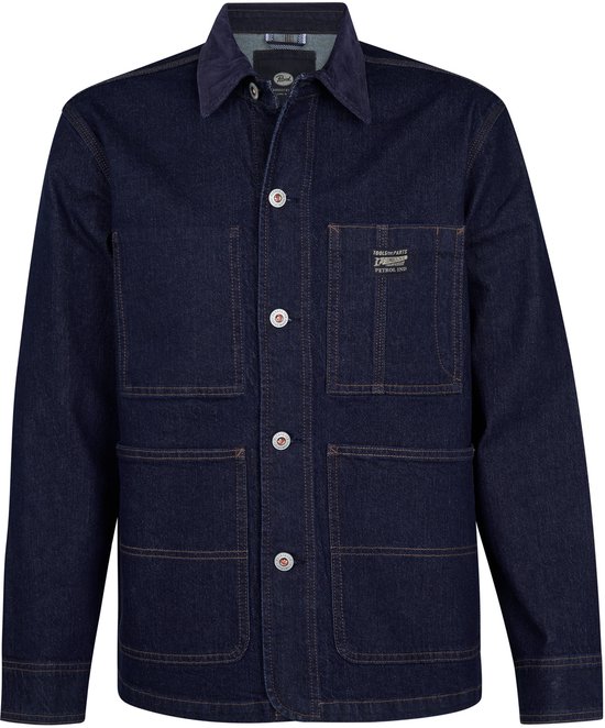 Petrol Industries - Heren Worker Denim Jas Baraboo - Blauw - Maat S