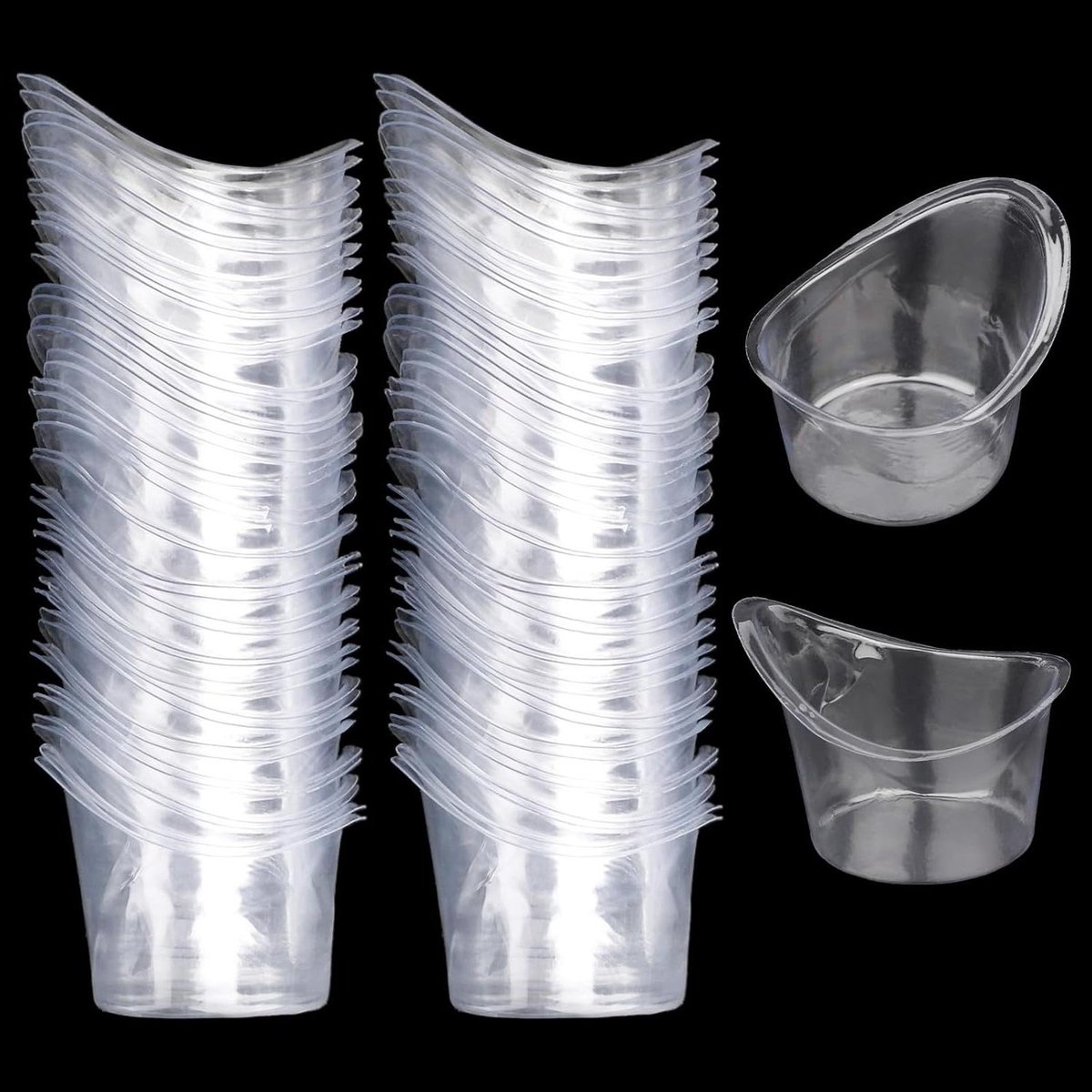 Allecto Plus - Oogspoelbekers 80 stuks - Plastic oogspoelbekers voor reiniging en ontspanning van vermoeide ogen - Thuis en op reis