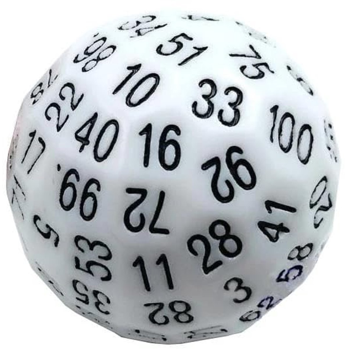 Foam Brain Games dobbelsteen 45mm D100 wit - educatief speelgoed.
