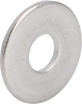 Allecto Plus - Platte sluitringen set 100 stuks M8 x 24 mm roestvrijstalen vergrote sluitringen met doos voor schroeven en bouten - Duurzaam en handig in gebruik