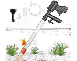 Allecto Plus - 5-in-1 Aquarium Grind Cleaner met Handmatige Sifon en Universele Snelle Pomp - Ideaal voor Aquarium Water Veranderen en Schoonmaken - Grind Vacuüm voor Aquariumonderhoud