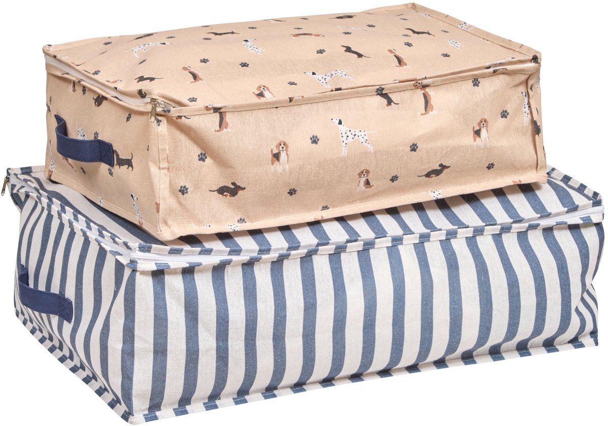 Atmosphera Kids Hond opberg Zippy set - Set van 2 stuks - 60x20x40cm - Opvouwbaar - Multi