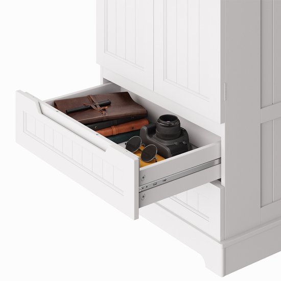 Xbro Keukenkast Vrijstaand – Met 2 Lades en 2 Deuren – Opbergkast – Voor Keuken, Eetkamer of Wasruimte – 40 x 60 x 120 cm – Wit