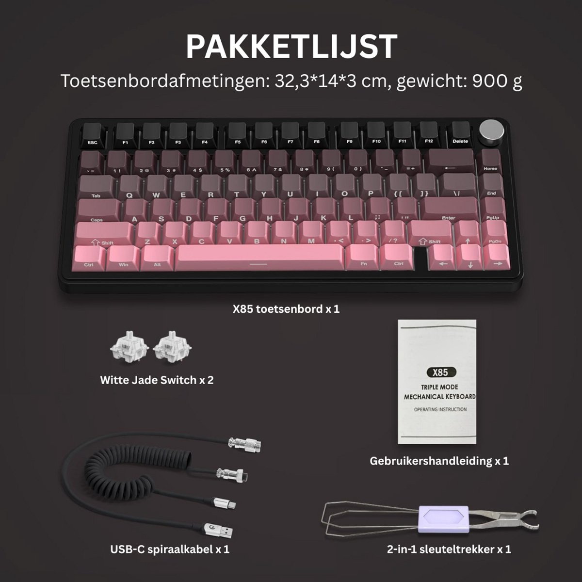 DailySupplies Mechanical Keyboard - Zwart thumbnail 6