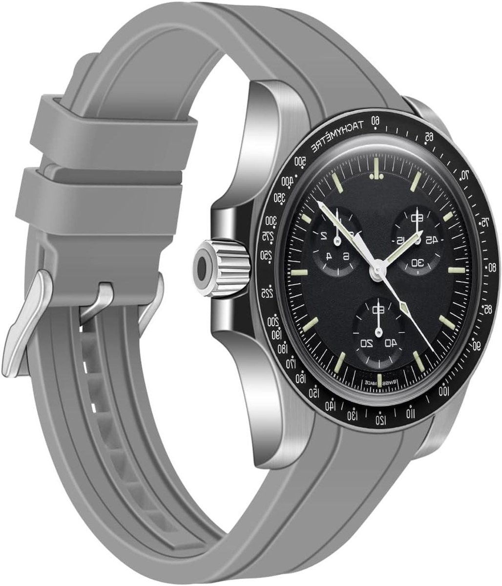 Allecto Premium - Universele Siliconen Sportreserve Horlogeband 20 mm 22 mm - Zacht Rubber - Meerdere Kleuren - Mannen en Vrouwen - Moonswatch - Duurzaam Materiaal
