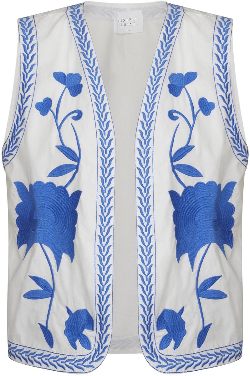SisterS point Gilet Savana Ve 17600 White/blue Dames Maat - M/L