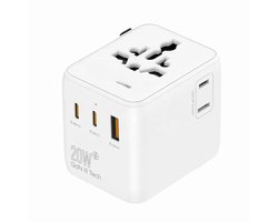 LumiWay Wereldstekker - Universeel Reisstekker - Reis Adapter - Stekker met USB-C & USB-A - Amerika (USA), Zuid Amerika, Engeland (UK), Australië, Azië, Afrika, Europa, Italië, Thailand
