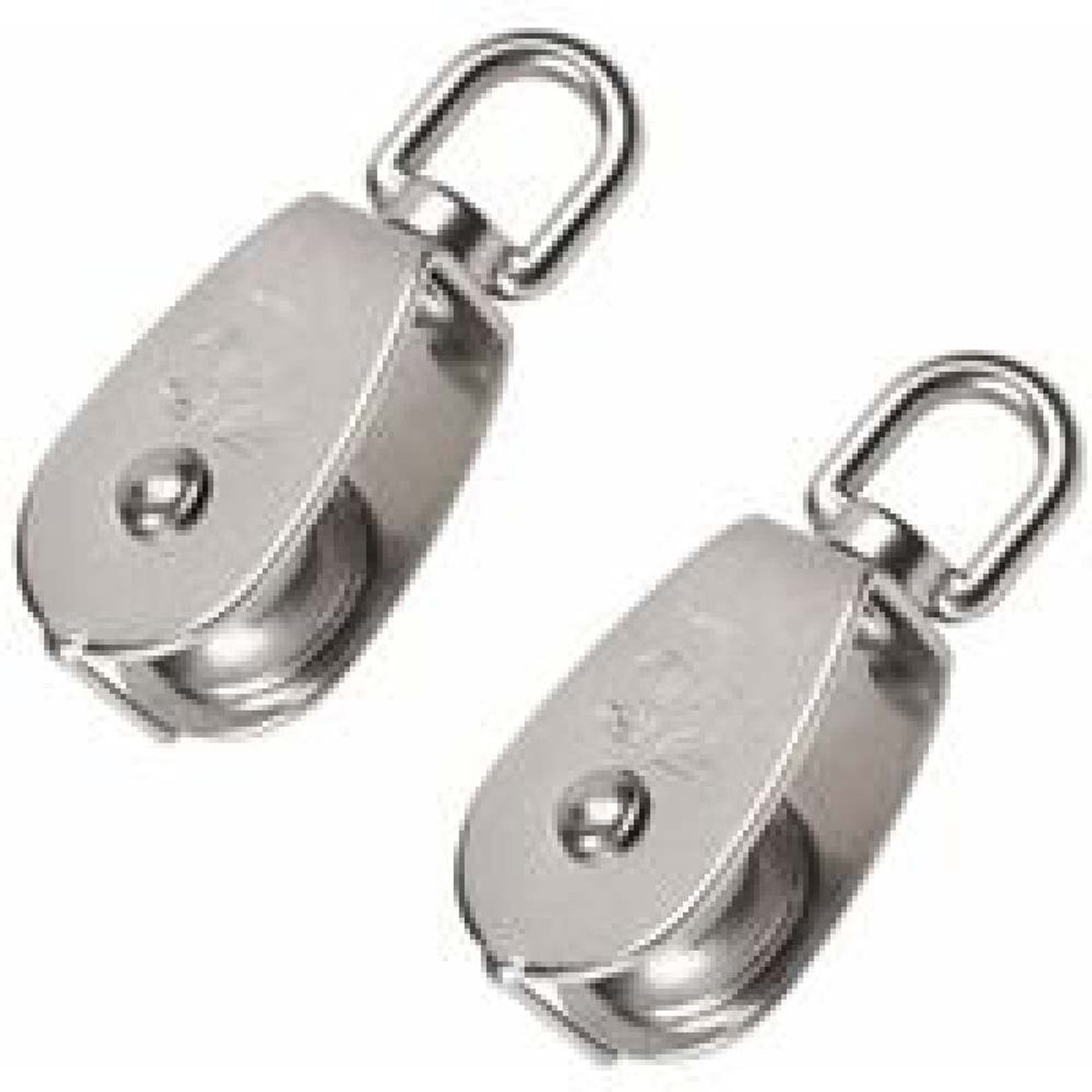 2 stuks - 32 mm enkele katrol - 304 roestvrij staal - RVS - zilver