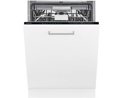 Inventum IVW6060A energiezuinige inbouw vaatwasser - 14 couverts - Volledig integreerbaar - Besteklade-Bestekmand - Stil: 42 dB - 9 programma’s - Max nishoogte 87 cm - Binnenverlichting - Projectie vloer - Extra droog optie - Energielabel A