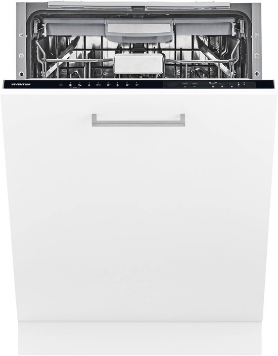 Inventum IVW6060A energiezuinige inbouw vaatwasser - 14 couverts - Volledig integreerbaar - Besteklade-Bestekmand - Stil: 42 dB - 9 programma’s - Max nishoogte 87 cm - Binnenverlichting - Projectie vloer - Extra droog optie - Energielabel A