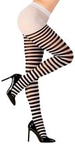 Collants rayures noires et blanches