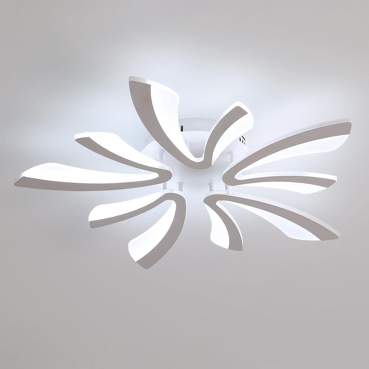 Haobosic Plafondlamp - 50W , 6500K koelwit licht, moderne acryllamp met afstandsbediening voor woonkamer en slaapkamer, 71 cm