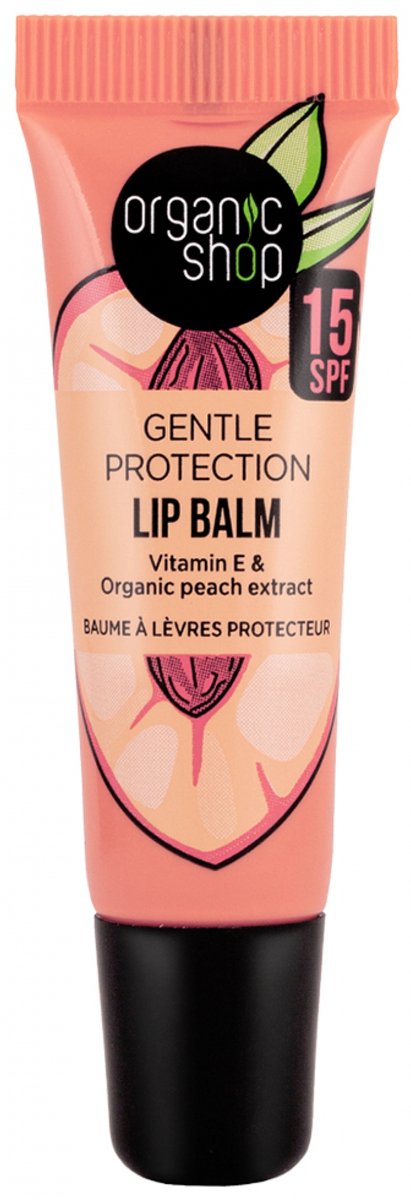 Organic Shop Perzik Beschermende Lippenbalsem SPF15 10 ml