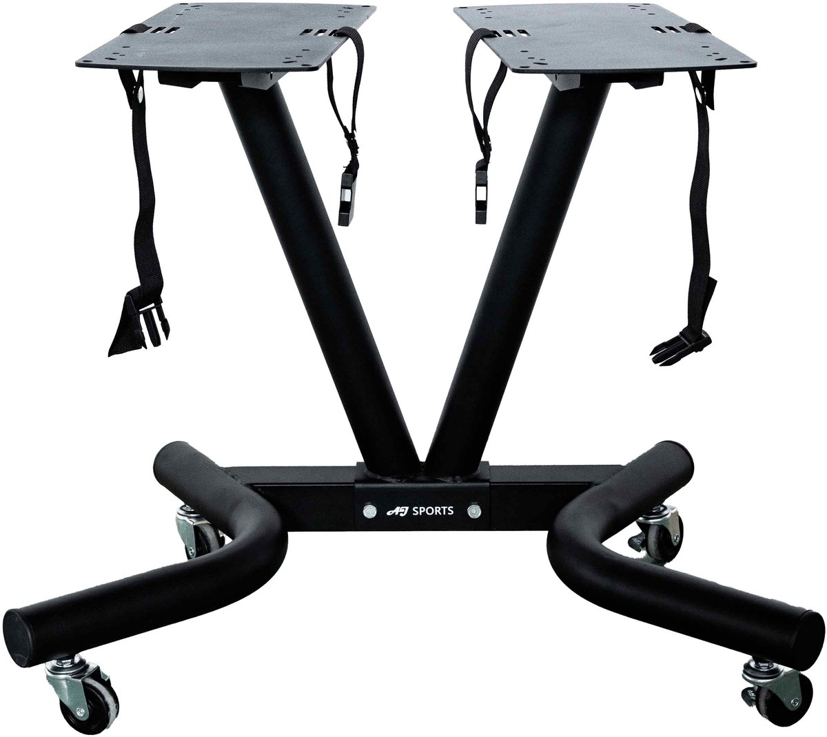 AJ-Sports verrijdbare opbergstandaard Dumbells - Gewichten Houder - Dumbell Houder - Dumbell set - Halterset - Fitness gewichten - Krachttraining - Fitness - Zwart