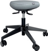 Leitz Ergo Actieve Zitkruk met Wieltjes en Comfort Wiebelkussen - Ergonomische Zadelkruk - In Hoogte Verstelbaar - Zwart