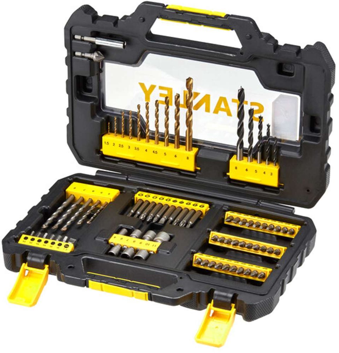 STANLEY accessoires - 76-delige set bits, boren en dopsleutels sta88544-xj