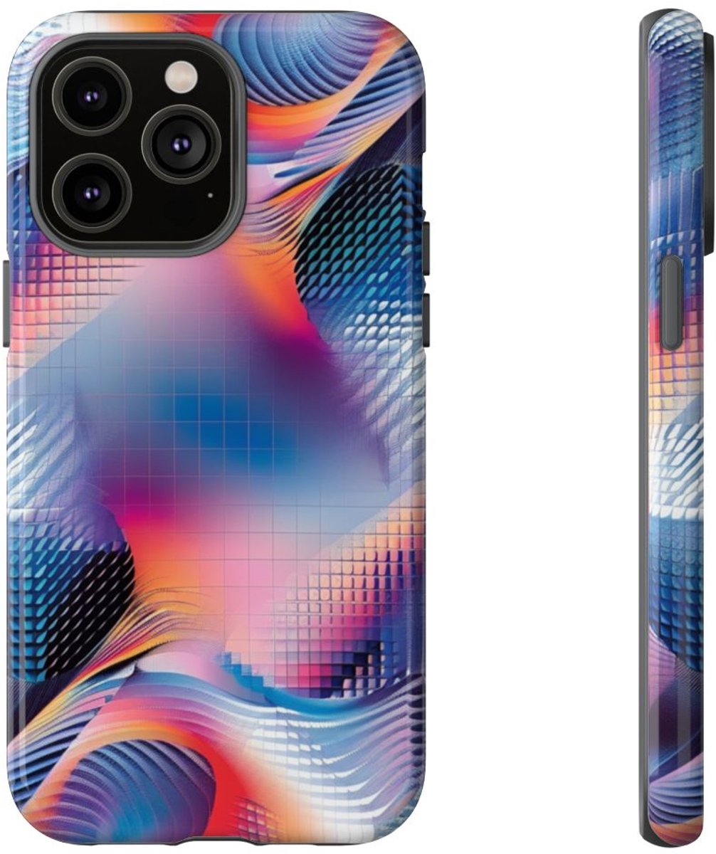 Kleurrijk Abstract Geometrisch Patroon – Telefoonhoesje Geschikt voor iPhone 14 Pro Max