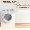 Wasmachine met afritsbare hoes van een hondendeken, voor voorkom nare luchtjes en zeer hygiënisch.