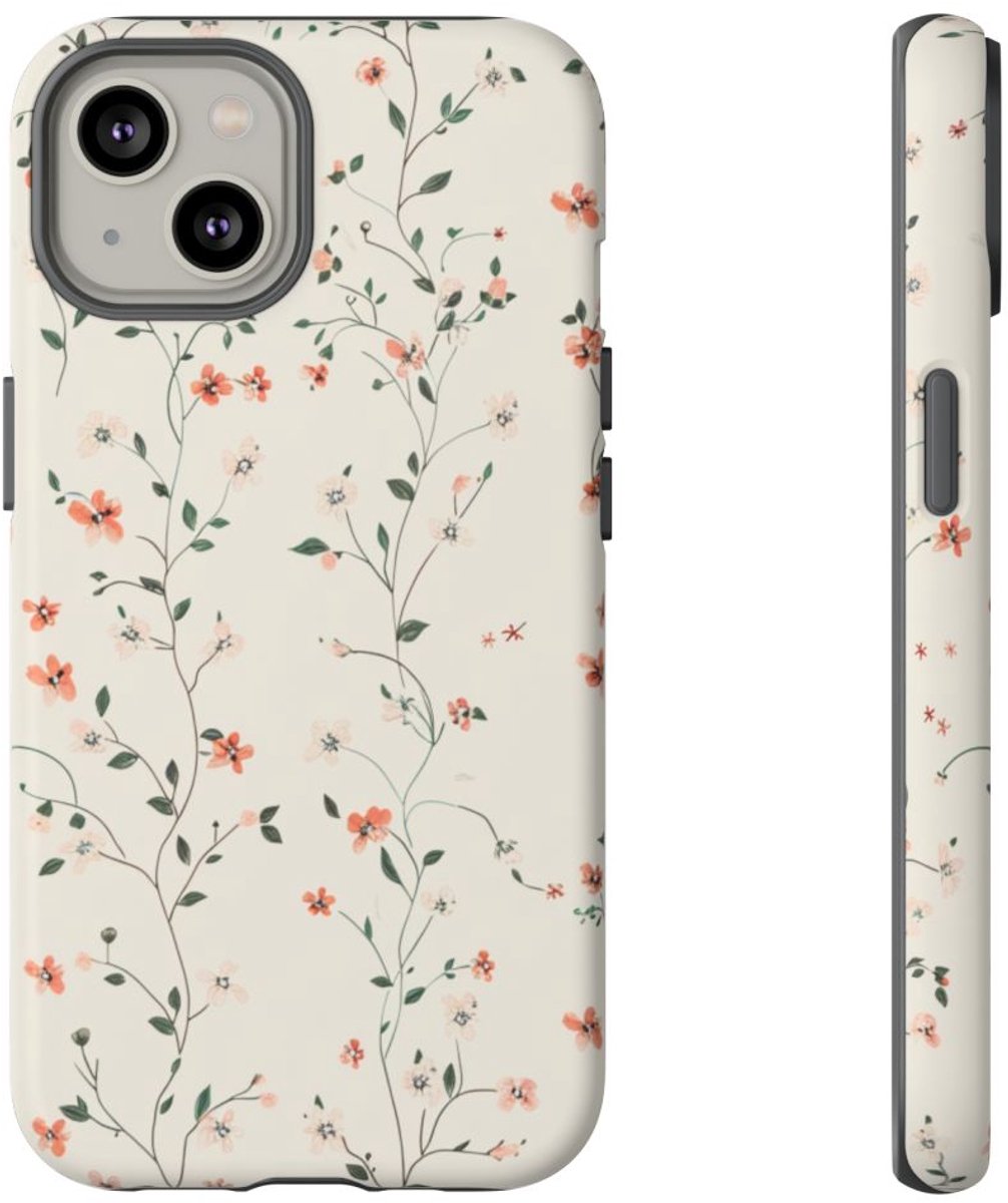 Luchtige Bloemenpracht met Fijne Kleine Bloemen – Telefoonhoesje Geschikt voor iPhone 14