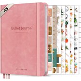 Systemyze Bullet Journal – Notitieboek A5 – Journal Notebook – Hardcover Vegan Leer – Roze
