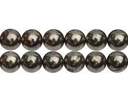SKYBEADS 4 mm ronde pyriet natuurlijke edelsteen kralen om te rijgen, 38 cm streng, ca. 90 stuks