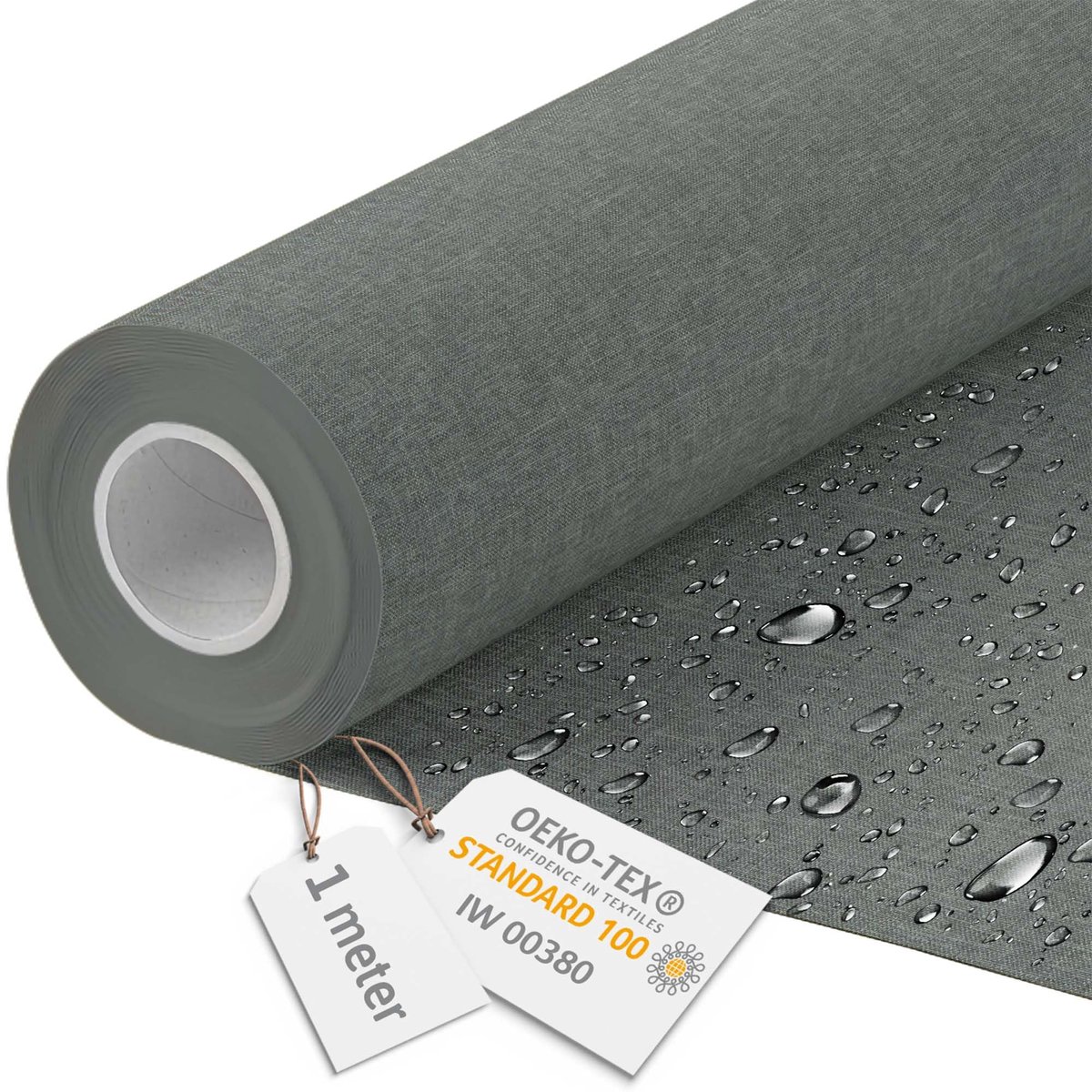 DreamRoots Canvas Waterdicht - Meubelstof per meter, Imitatie Plat 160 cm Breed - Waterafstotende stof 220 g/m2 600D - Zonneschermstof Waterdicht per meter, Star Dust 1M
