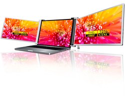 Ohana DT - Portable Monitor Triple - Full HD - Triple Scherm Laptop - Laptop Scherm Uitbreider - 2 Jaar Garantie - Grijs