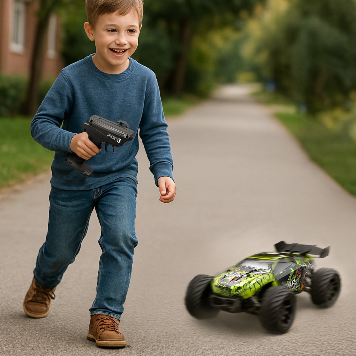 Synergyx® Bestuurbare Auto - RC Afstandsbestuurbare Raceauto met 2 Accu's - Speelgoed voor Jongens & Meisjes - voor Binnen & Buiten - Radiografisch Afstandbestuurbaar - Auto Bestuurbaar - Volwassenen & Kinderen — afbeelding 8