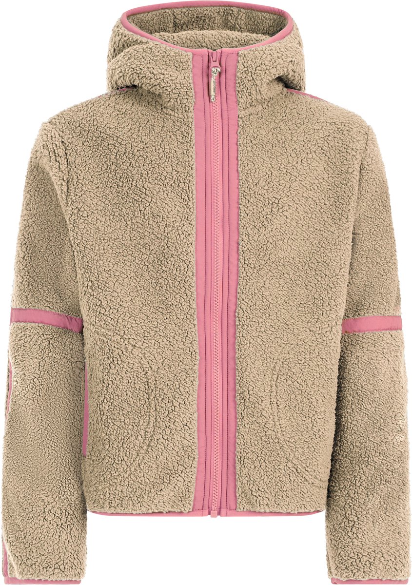 Protest Prtjaggy Fleece vest Meisjes Teddy Capuchon High-pile fleece Beige