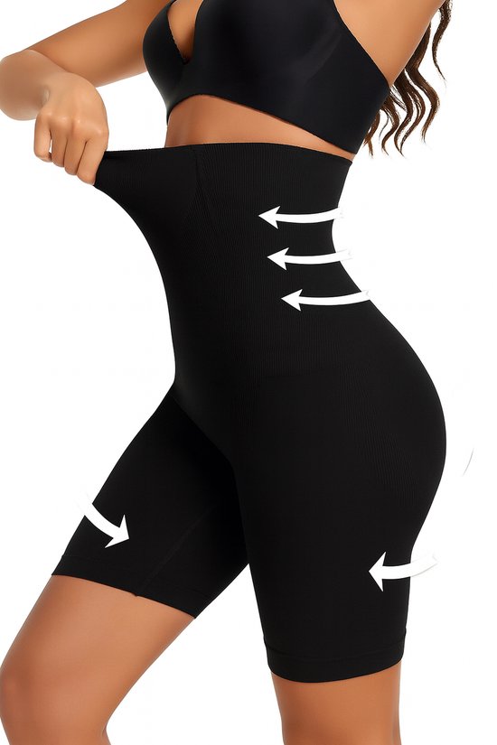 Shapewear Sous-vêtements correctifs taille haute | Bodyshaper rehaussant les hanches I Pantalon amincissant i Coupe-taille I Fesses, ventre et cuisses| Sous- Sous-vêtements de correction du ventre | Taille XL/ XXL I Zwart