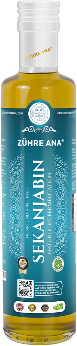 Zühre Ana İbni Sina Serkencübin Honing & Appelazijn Prebiotische Azijn 250 ml
