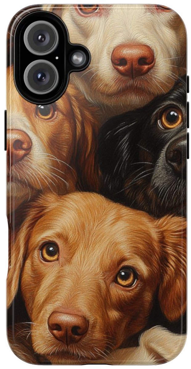 Realistisch Hondenkoppenpatroon – Telefoonhoesje Geschikt voor iPhone 16 Plus