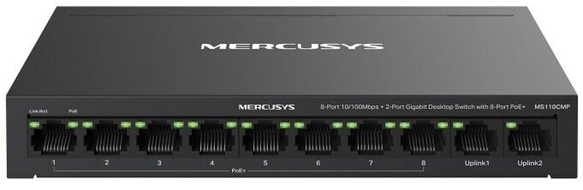 Mercusys MS110CMP netwerk-switch Fast Ethernet (10/100) Power over Ethernet (PoE) Zwart