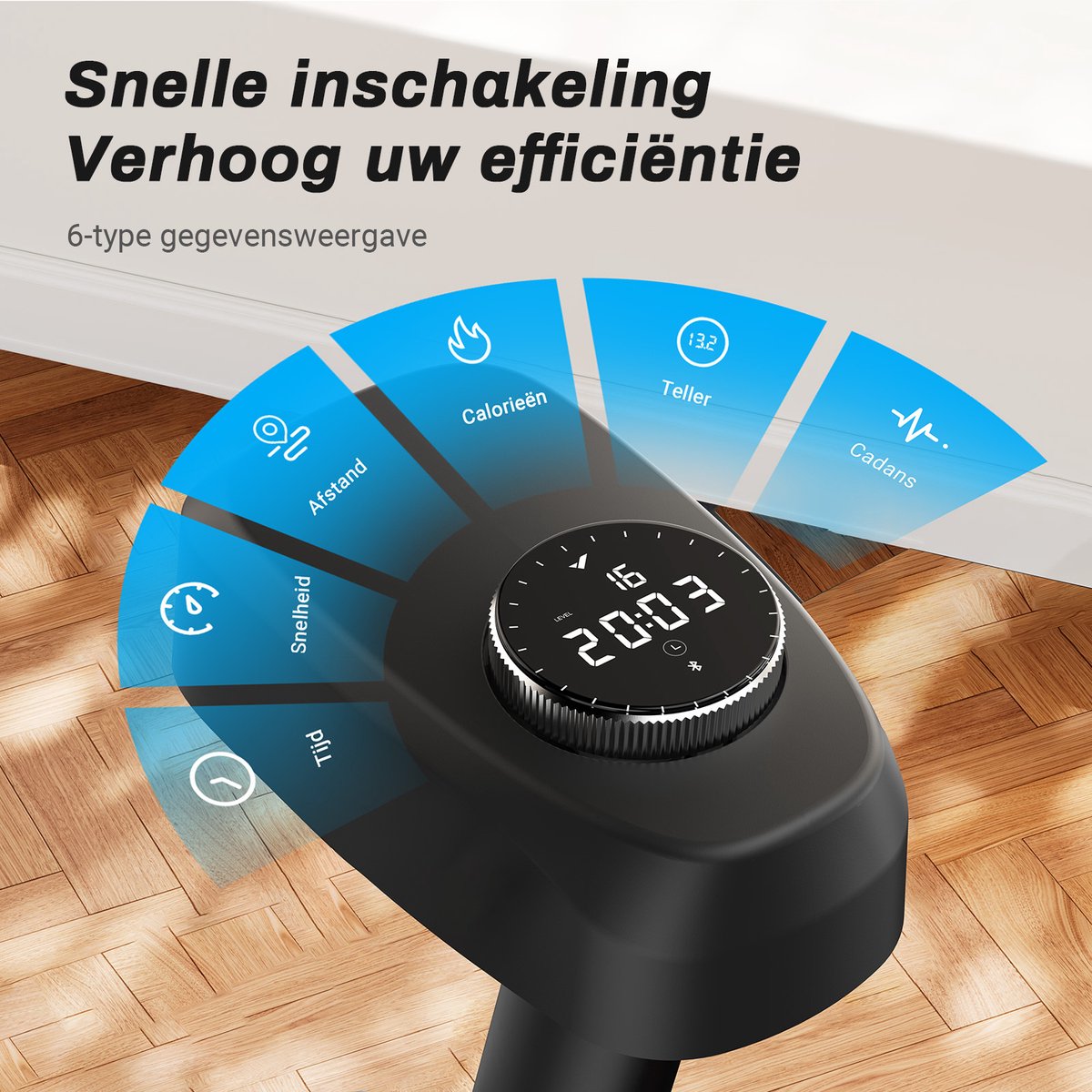 MERACH Hometrainer met 16 Niveaus Weerstand en Trainings APP - afbeelding 3