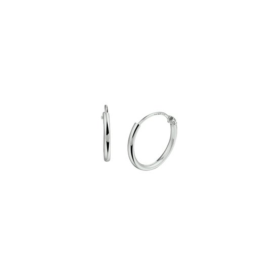 GLAMS - Boucles d'oreille anneaux Tube rond - Argent