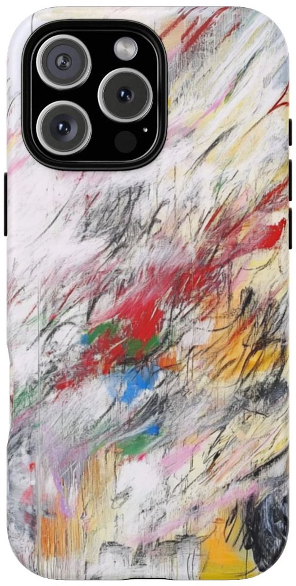 Abstracte Kleurrijke Verfstreken – Telefoonhoesje Geschikt voor iPhone 16 Pro Max