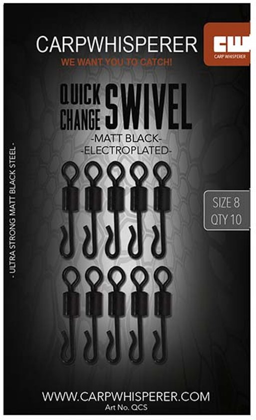 Carp Whisperer - Quick Change swivel (10st) van PB Products — afbeelding 2