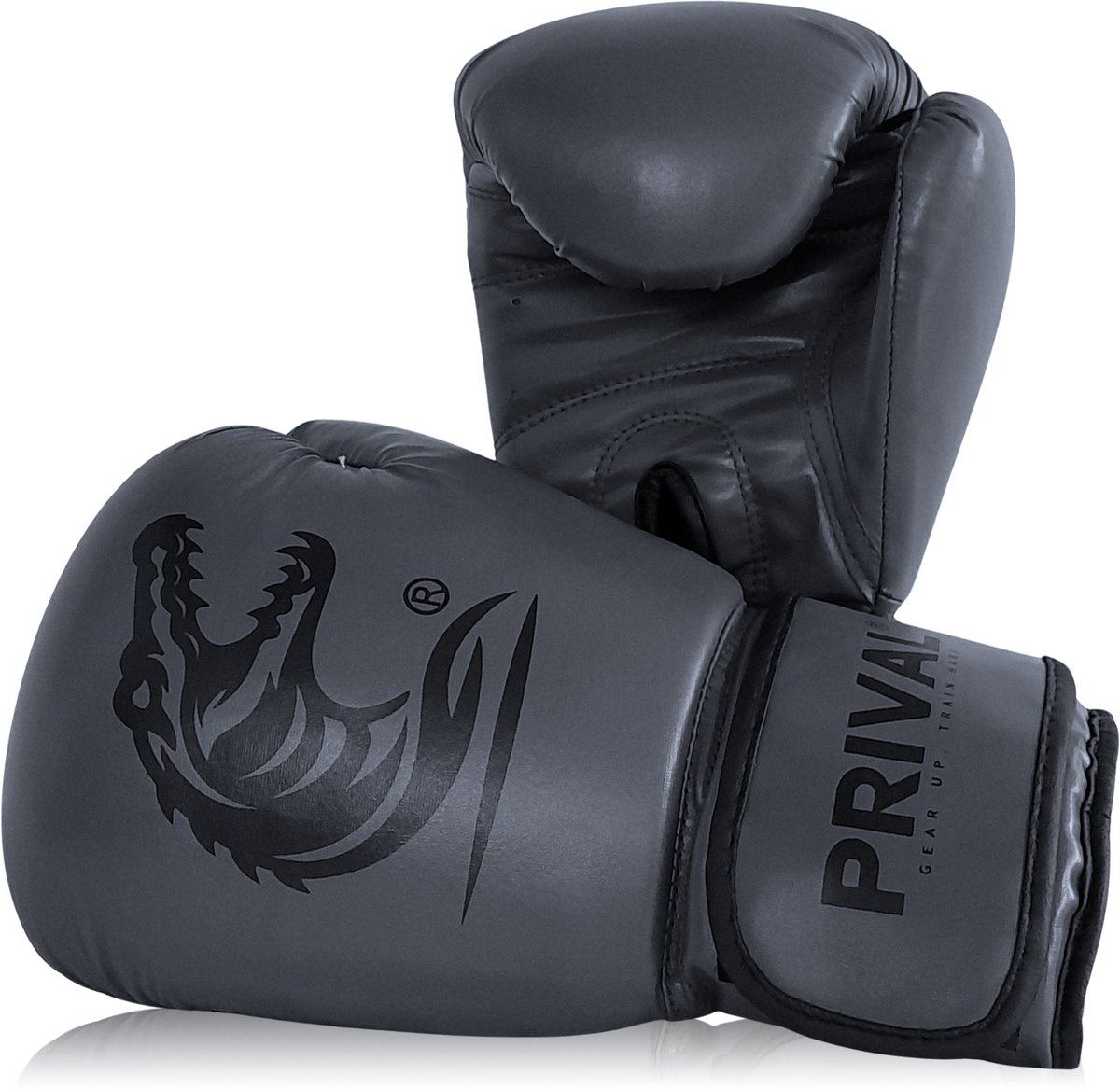 Prival Bokshandschoenen – Kickboksen & Boksen – 14 oz – Zwart/Grijs