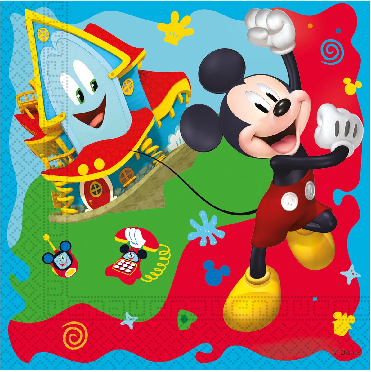 Wefiesta - Mickey Rock The House - Servetten 33 x 33 cm - 20 stuks
