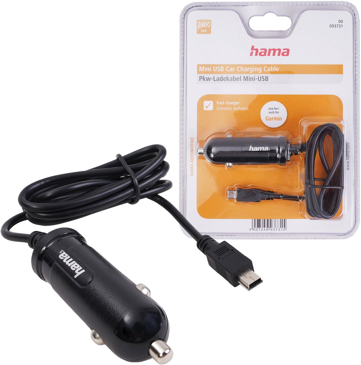 Hama Autolader Mini USB zwart
