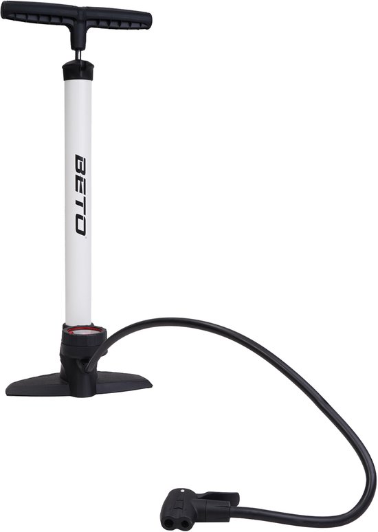 Beto Fietspomp Hoge Druk Staal - met manometer - universeel dubbele pompkop — afbeelding 2