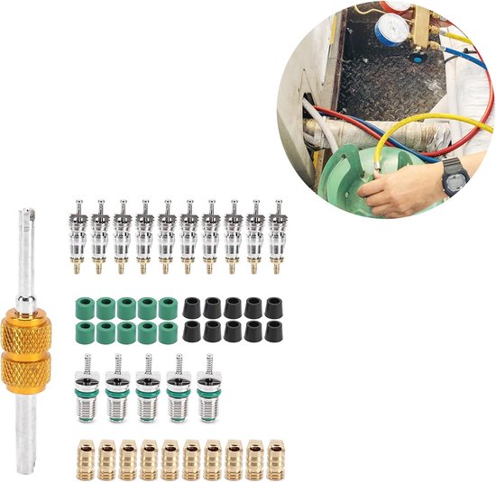 Ventiel Kernen Demontage Remover Installer Tool - Airconditioner Ventiel - 46 Stks/set voor R410/R22/R134a — afbeelding 3