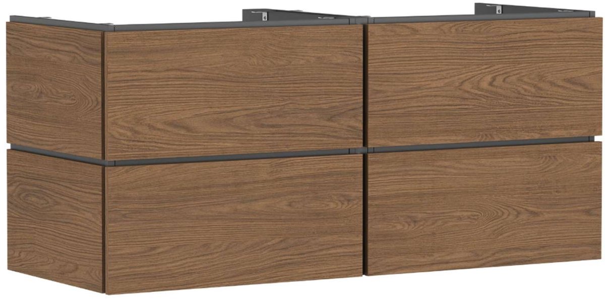 Hansgrohe Xilesa E - Wastafelkast, 62x138x55 cm, 4 laden, kasjmier eik 54305550