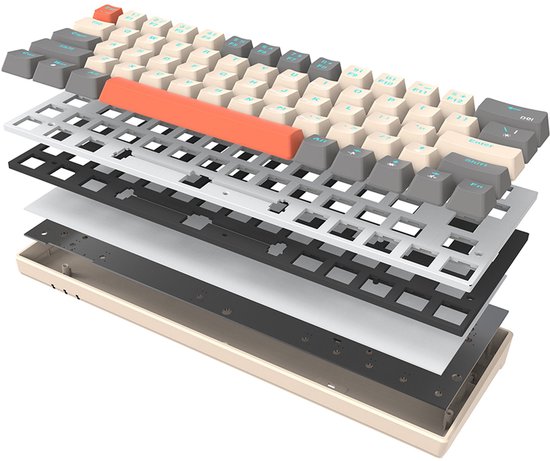 CHERRY MX BOARD 3.0 S, mechanisch gaming toetsenbord met RGB-verlichting, US internationale layout (QWERTY), bedraad, stevige aluminium behuizing, MX BLUE schakelaars, wit