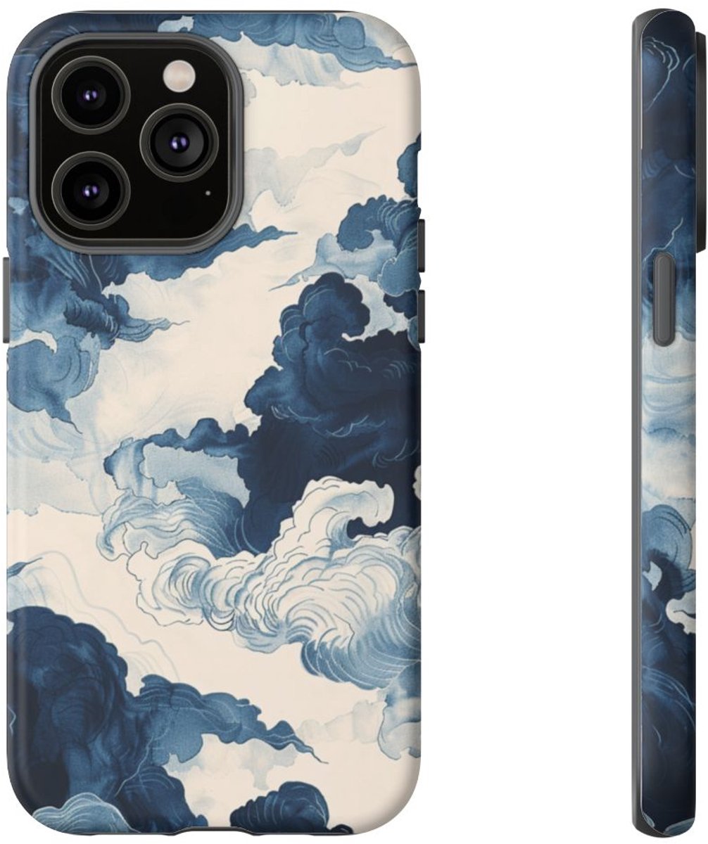 Wolken en Hemel in Inktillustratie – Telefoonhoesje Geschikt voor iPhone 14 Pro Max